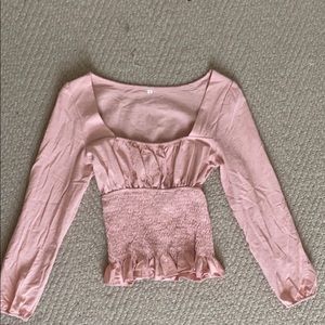 Cute smocked long sleeve top